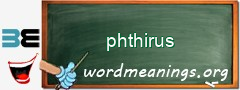 WordMeaning blackboard for phthirus